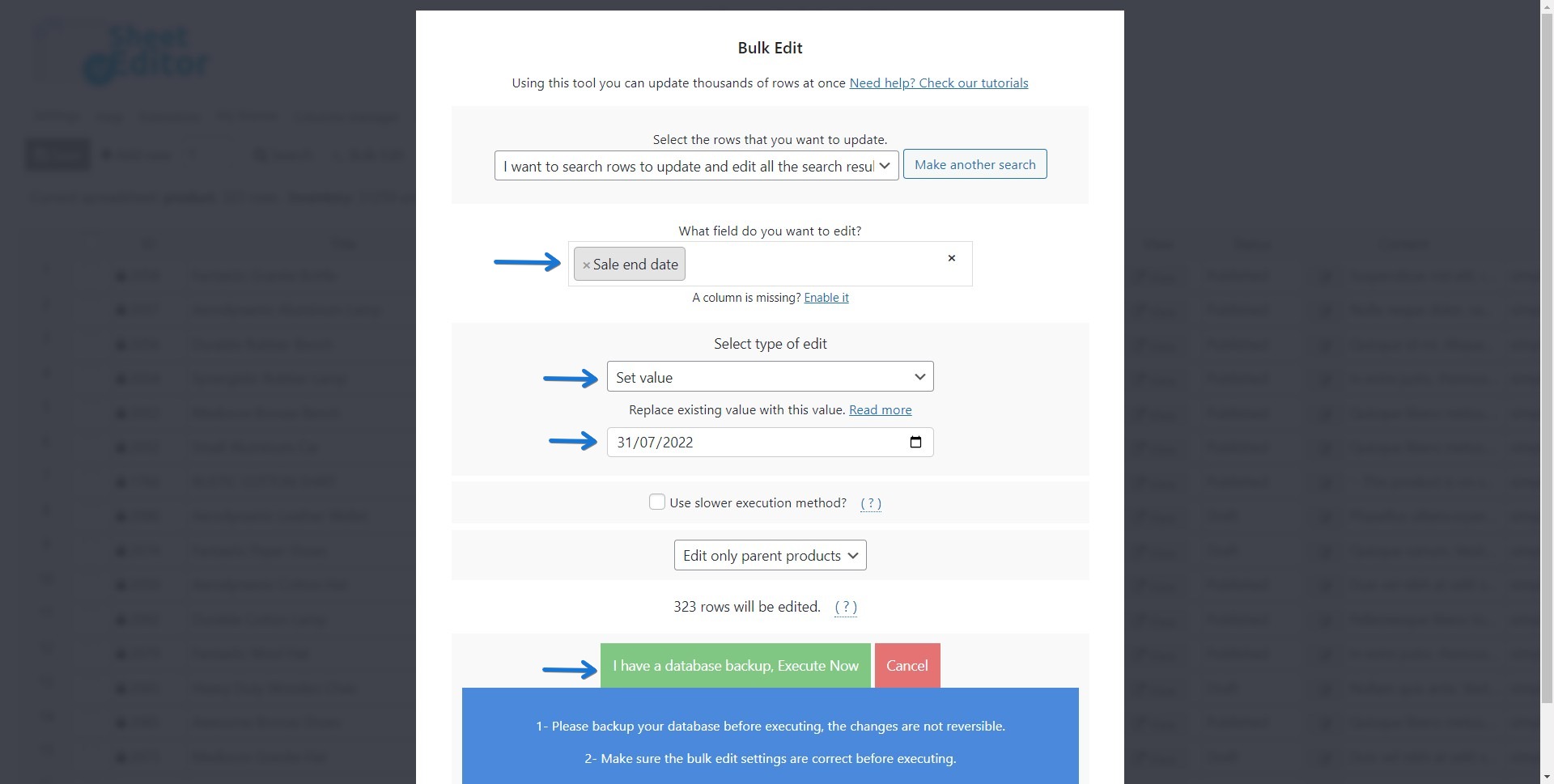 How to Bulk Edit Sale Prices and Dates