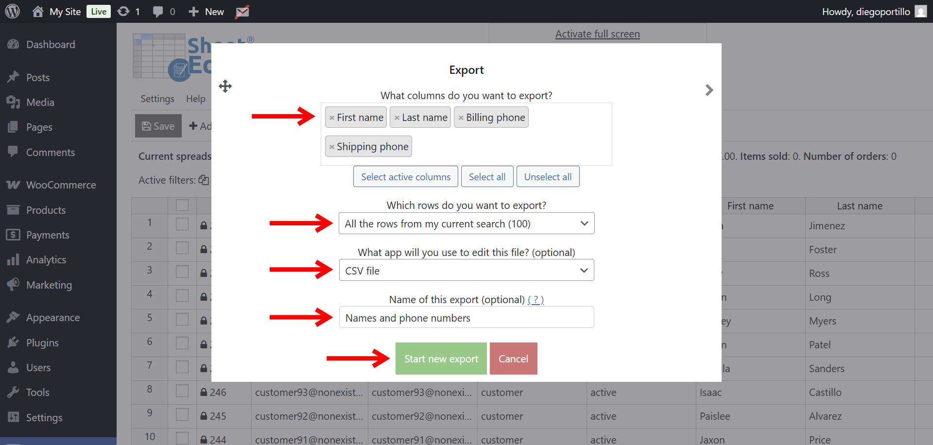 woocommerce-export-customer-names-phone-numbers-city-state-country