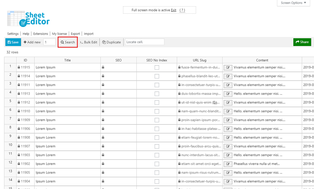WordPress Search Posts WITHOUT any Links in the Content