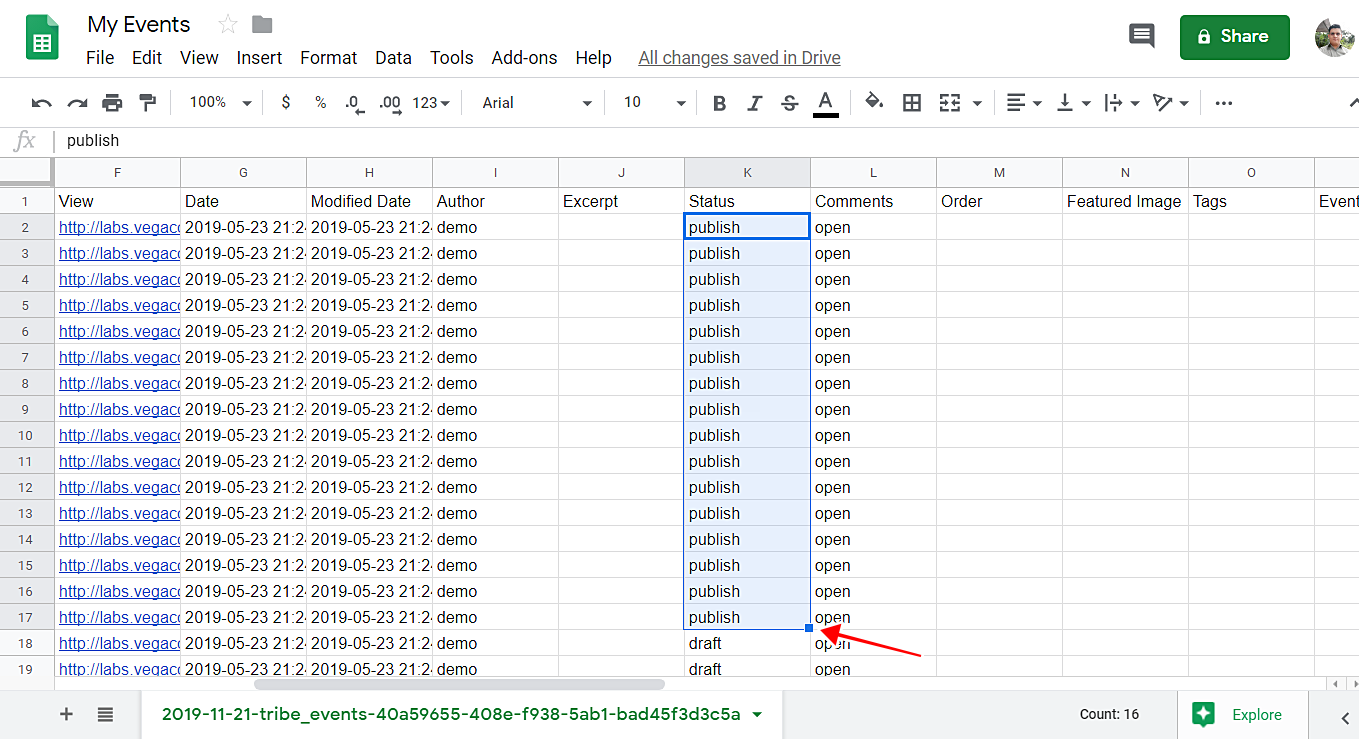 The Events Calendar - How to Export, Import and Bulk Edit