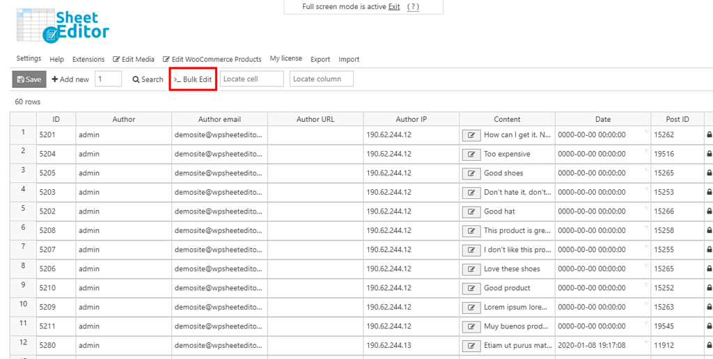 WordPress Bulk Delete Comments by Post Type