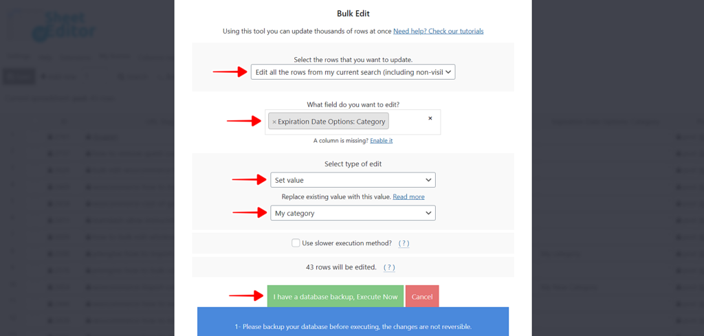 WordPress - How to Bulk Expire Posts Quickly - WP Sheet Editor