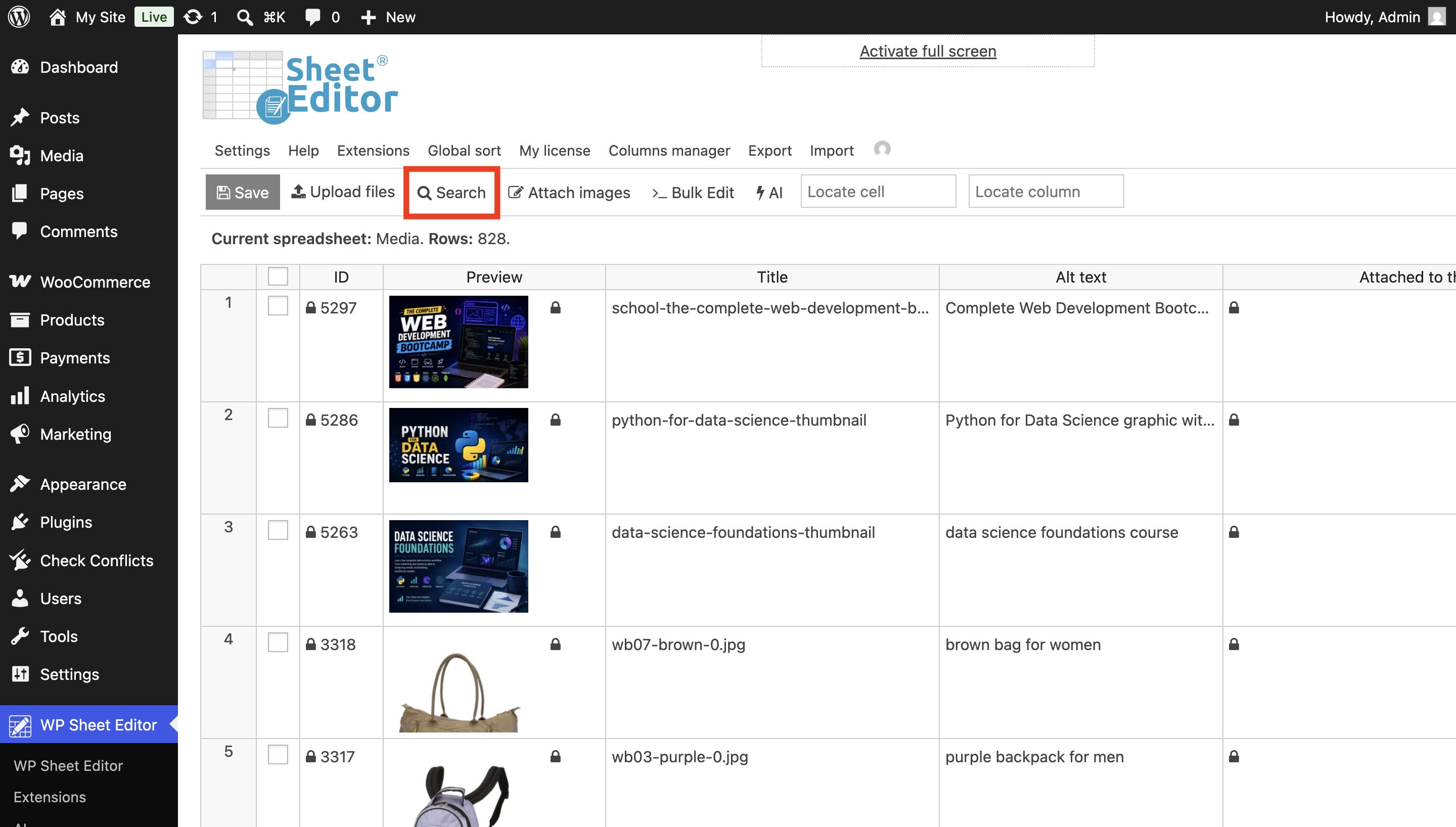 wordpress-how-bulk-edit-image-seo-description