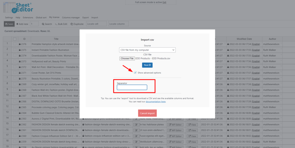 Easy Digital Downloads – How to Export, Import EDD Products