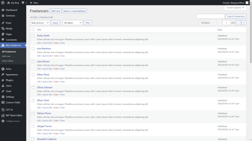 Custom Post Type UI - Bulk Edit, Export, Import Content