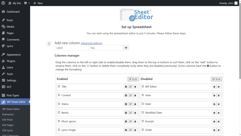 Custom Post Type Maker - Bulk Edit Content in a Spreadsheet