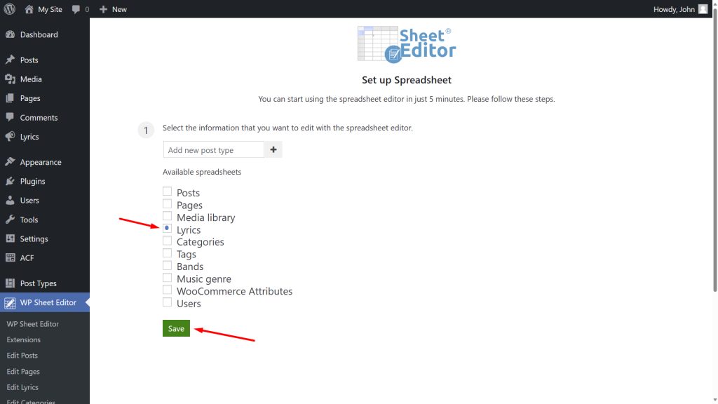 Custom Post Type Maker - Bulk Edit Content in a Spreadsheet