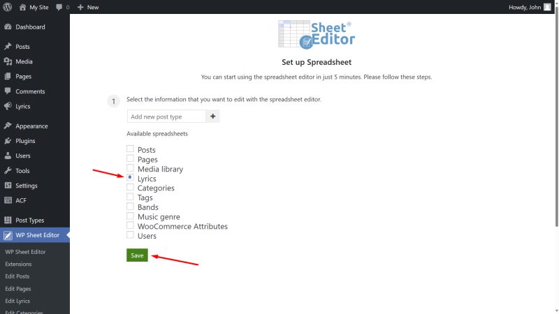 Custom Post Type Maker - Bulk Edit Content in a Spreadsheet