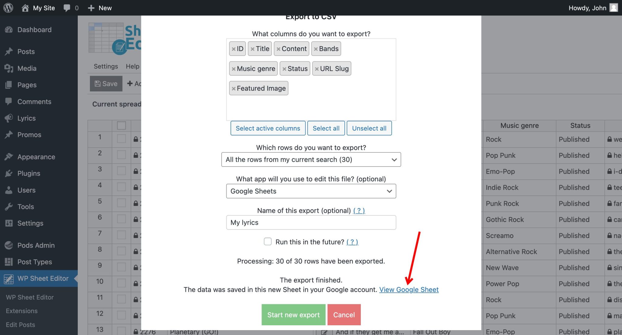 Post Maker Assignment Custom Post Type Maker - Export and Import with Google Sheets - WP ...