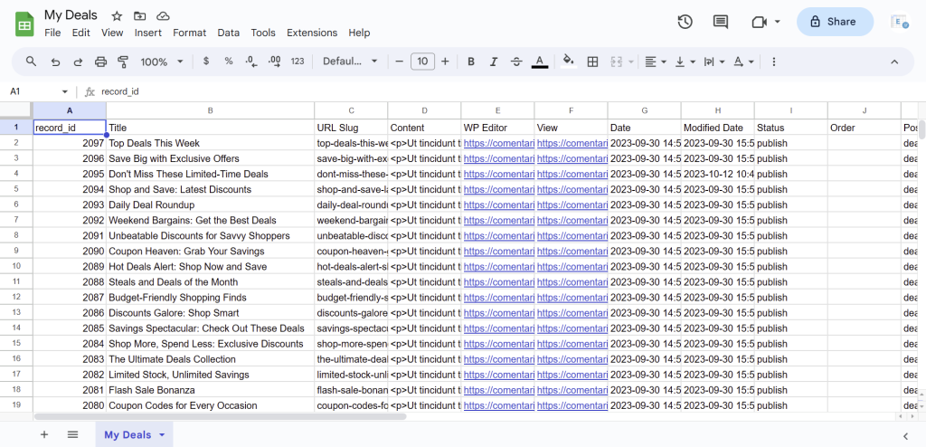 Export and Import JetEngine Post Types with Google Sheets - WP Sheet Editor