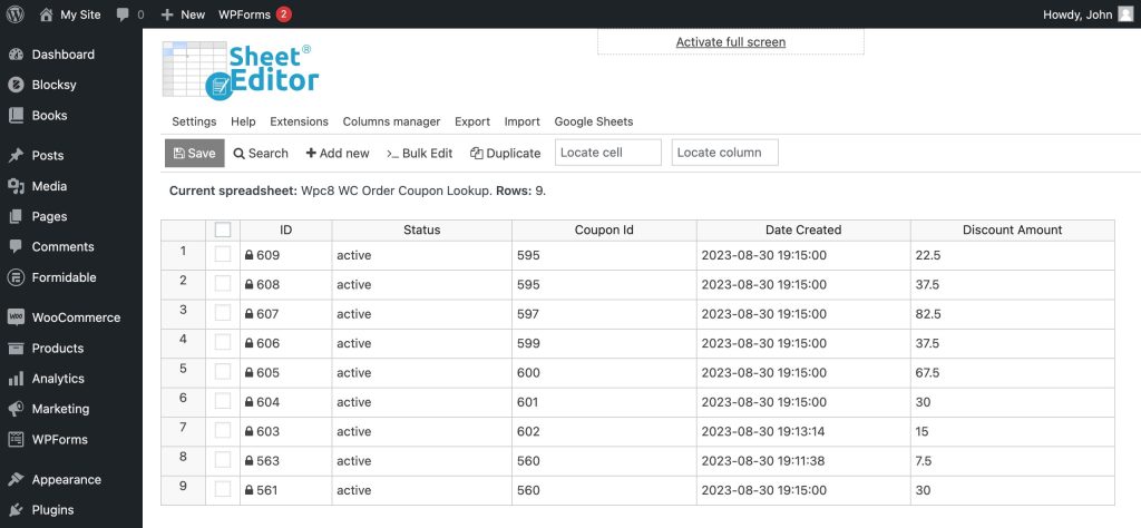 Export and Import Custom Database Tables with Google Sheets - WP Sheet ...