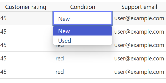 Select, button group, radio button