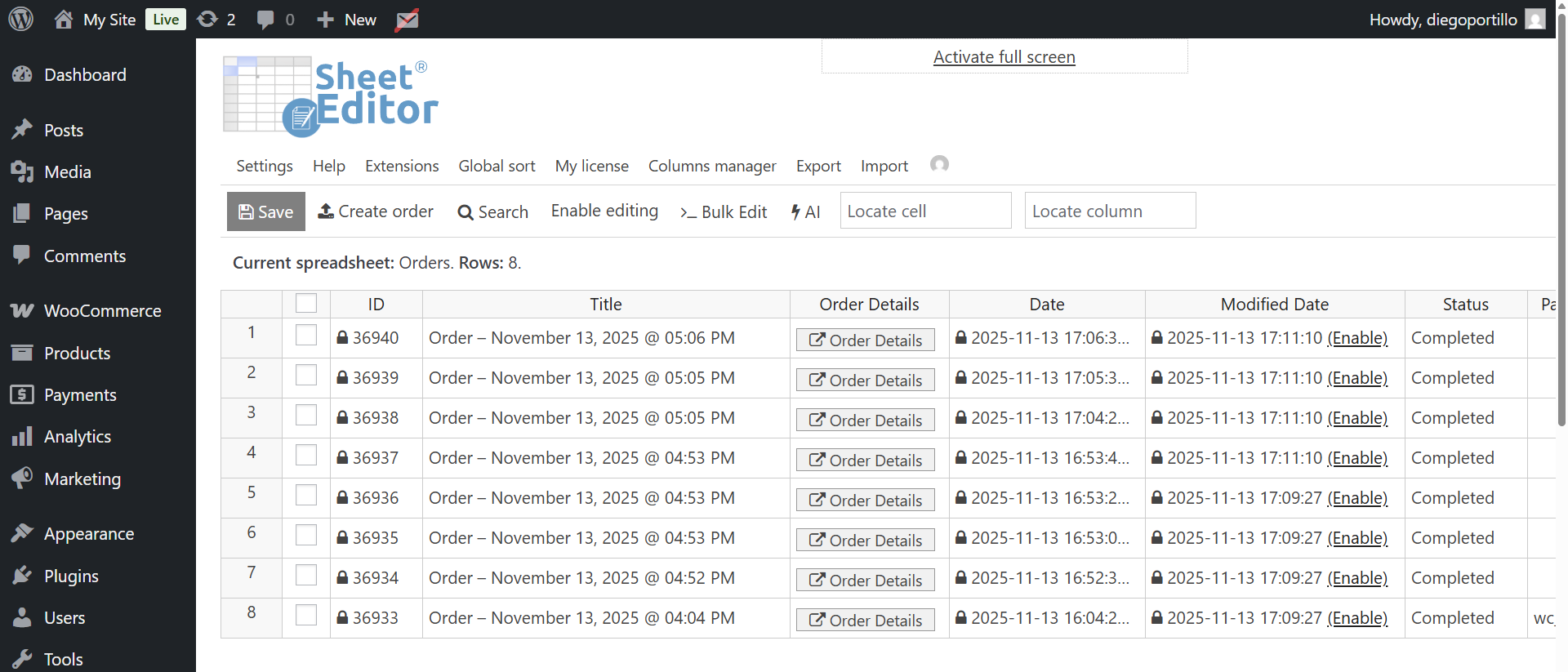 Find WooCommerce Orders Placed by the Same Customer