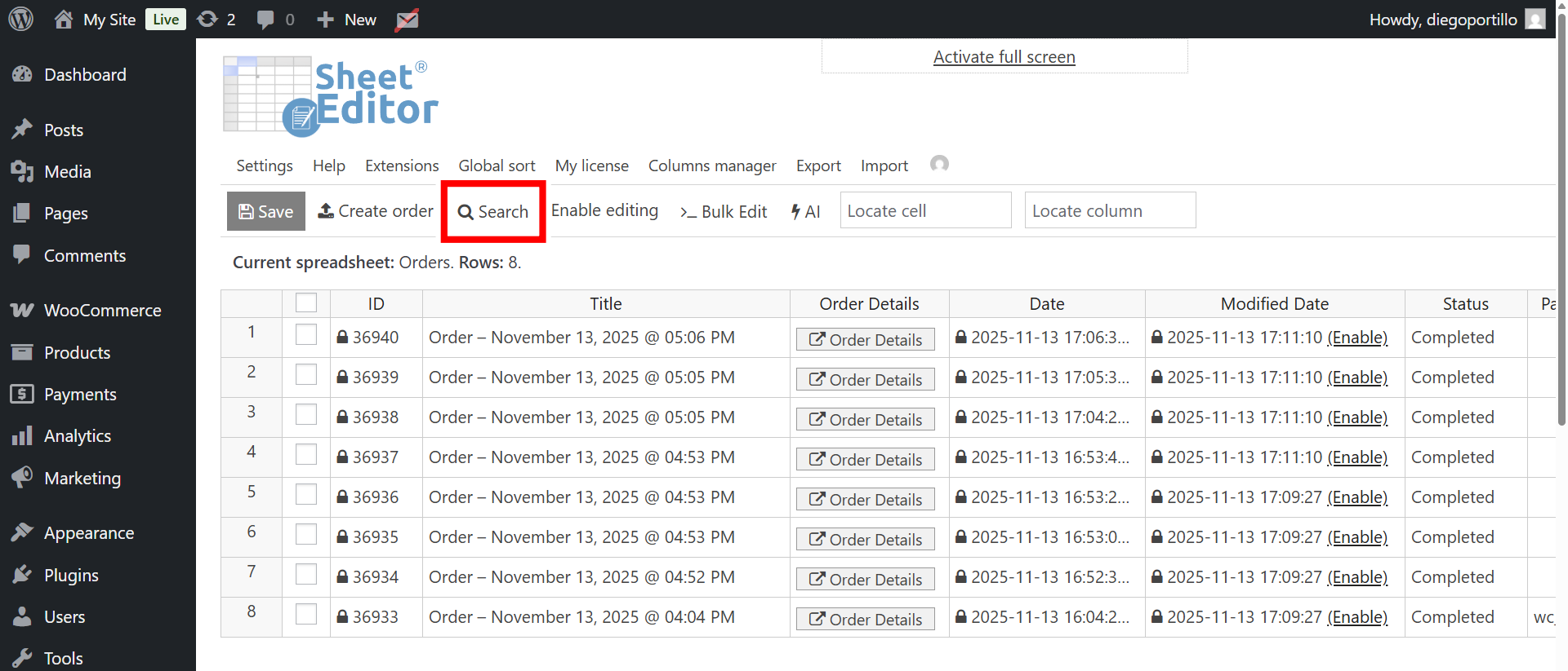 find-woocommerce-orders-placed-same-customer