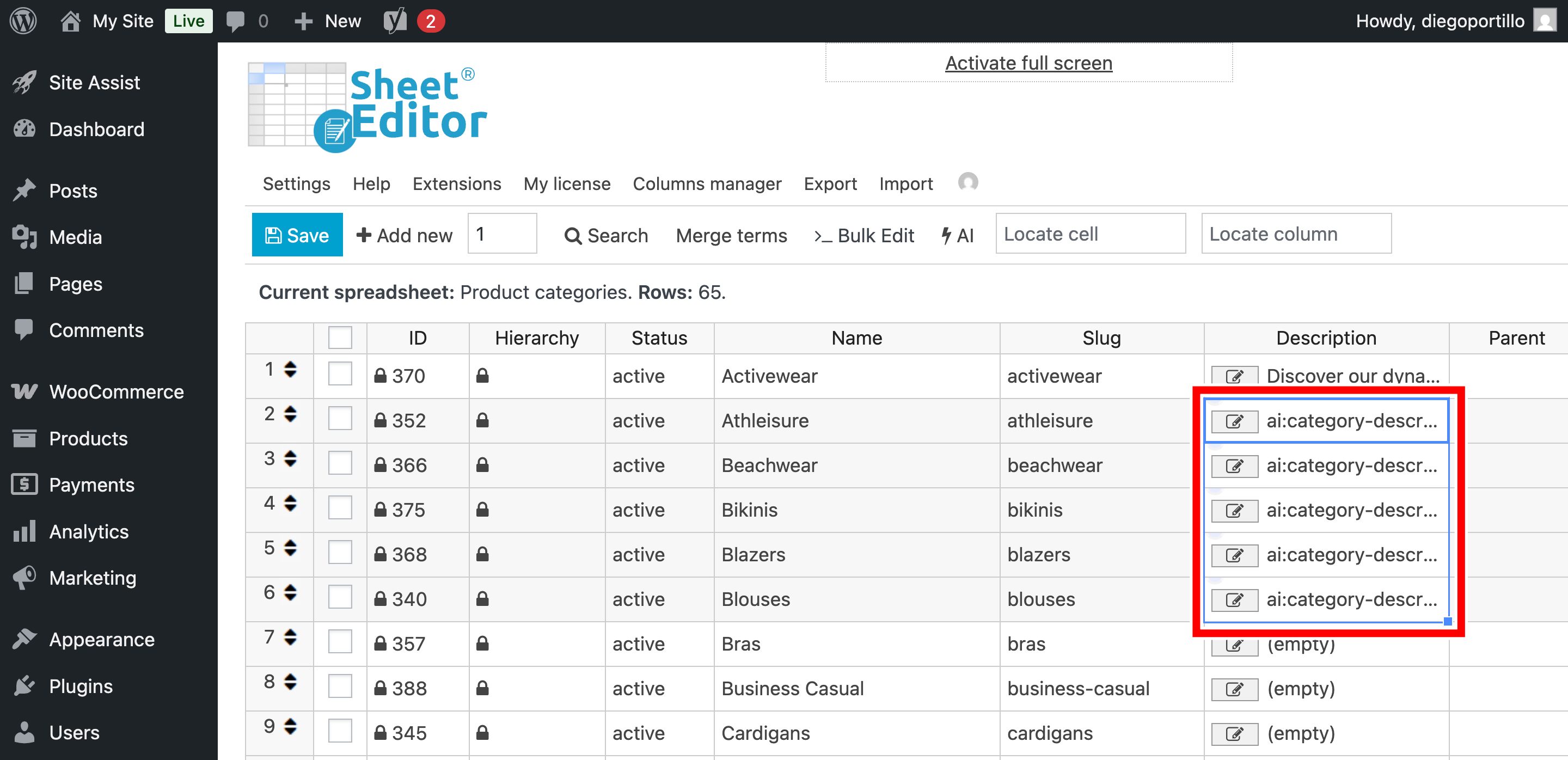 generate woocommerce category descriptions with ai