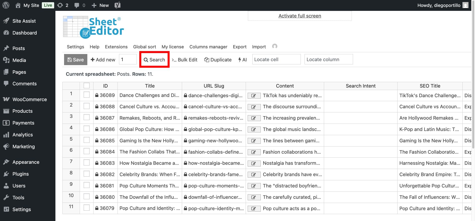 find-cannibalization-issues-wordpress-posts-ai