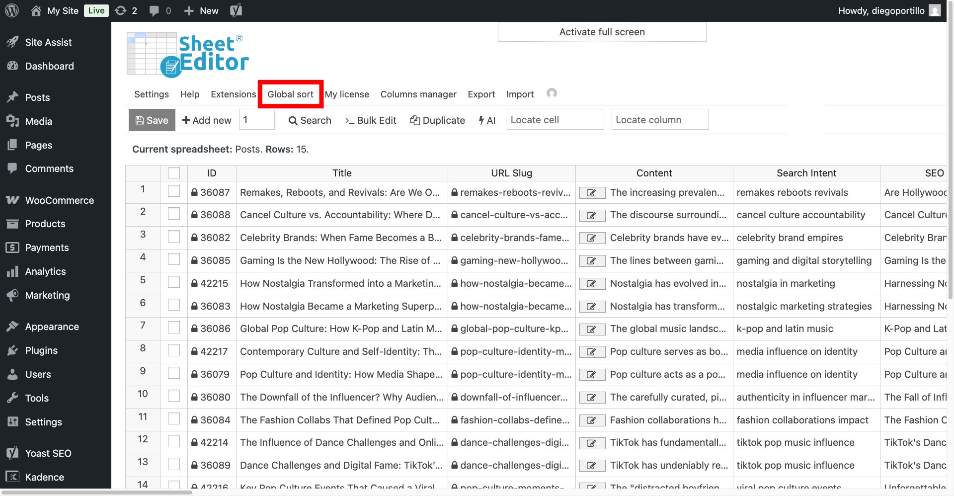 find-cannibalization-issues-wordpress-posts-ai