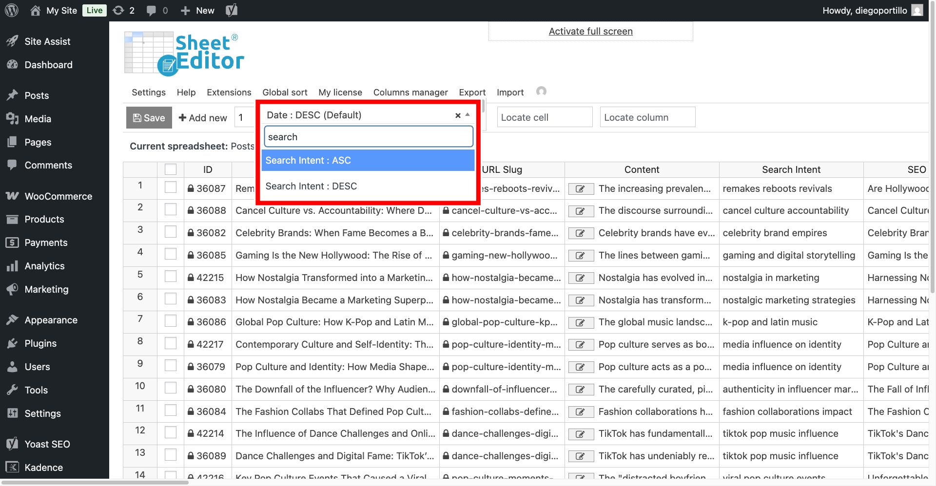 find-cannibalization-issues-wordpress-posts-ai