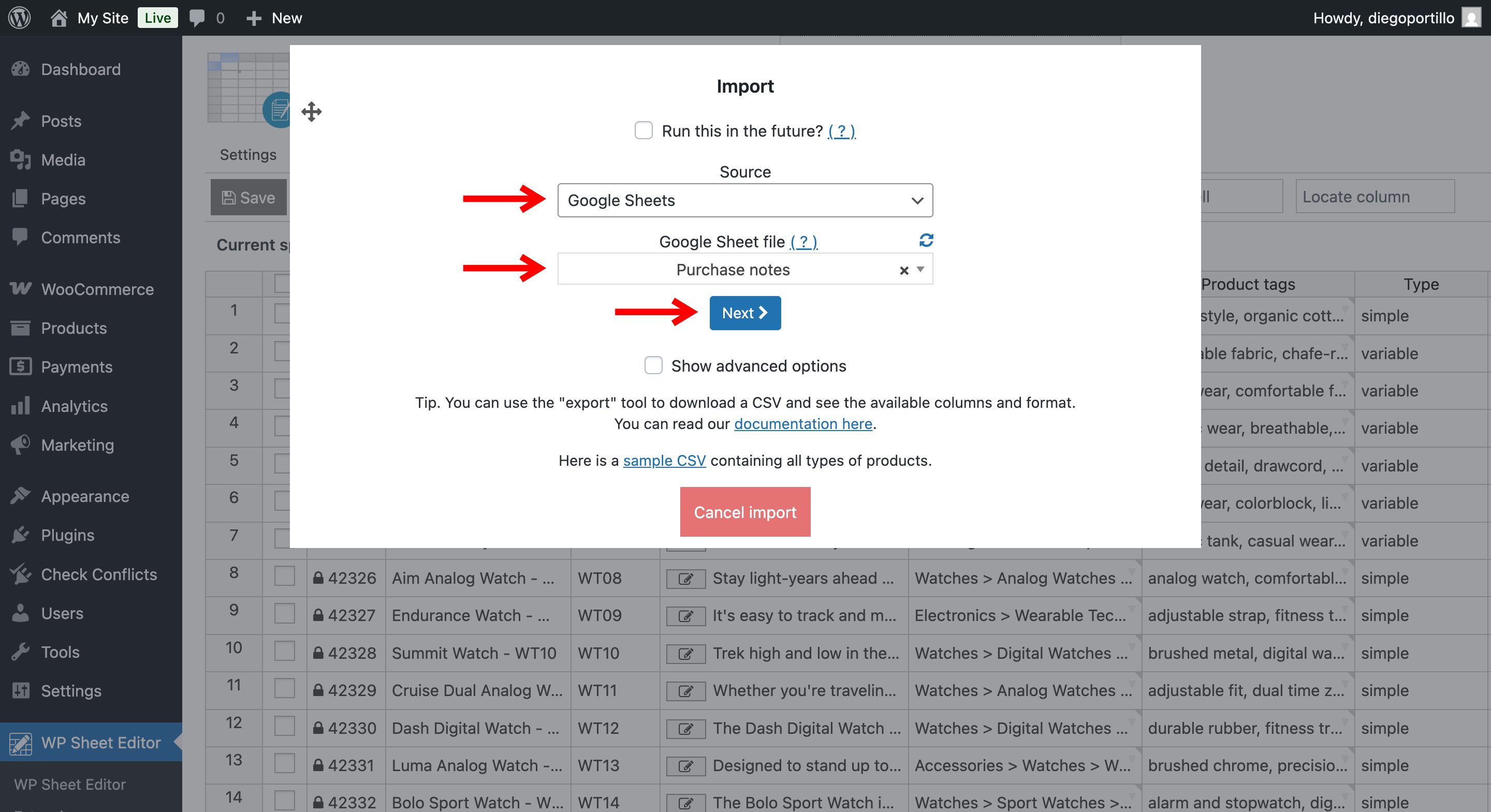 woocommerce-import-purchase-notes-google-sheets