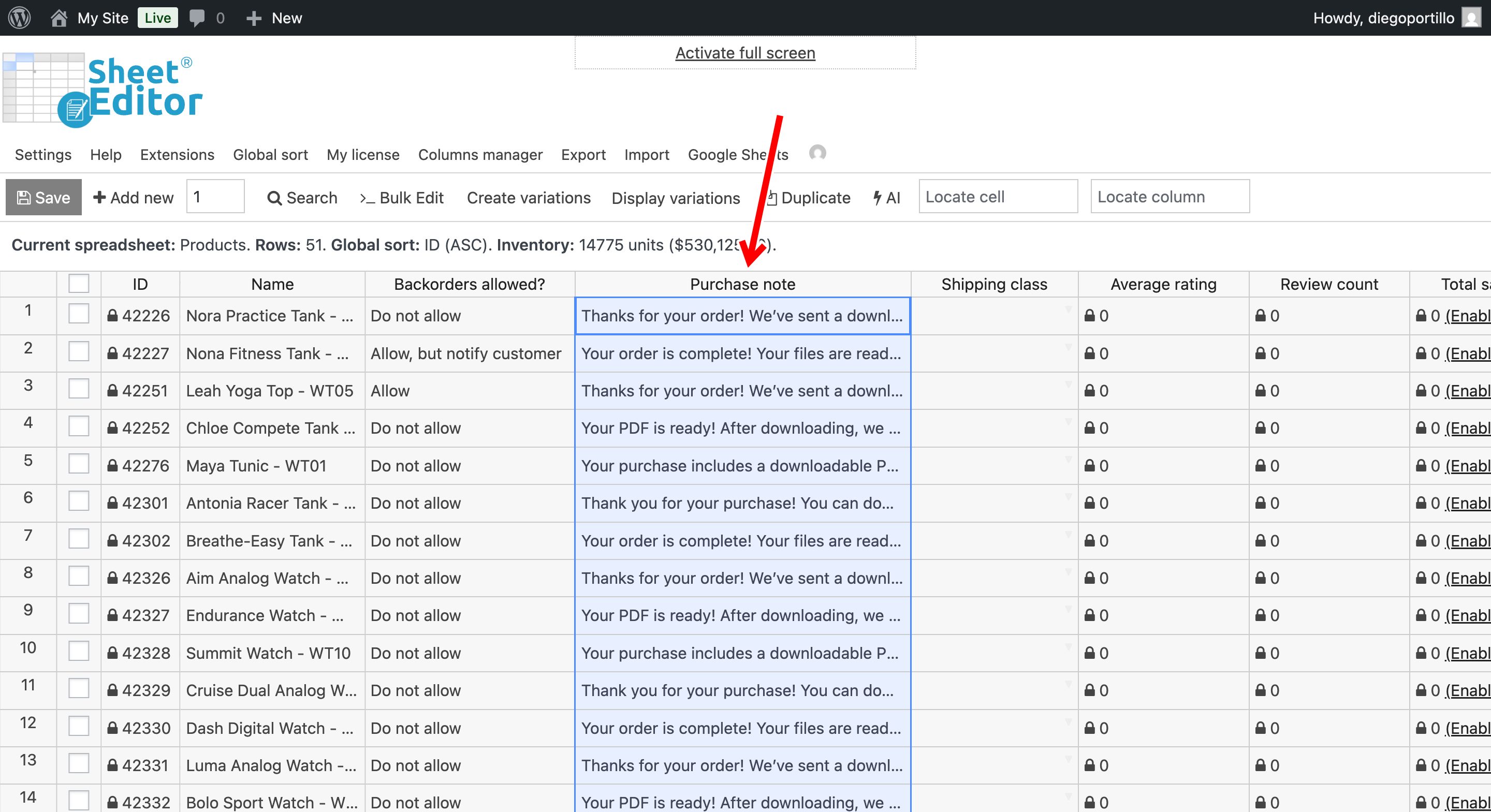 woocommerce-import-purchase-notes-google-sheets