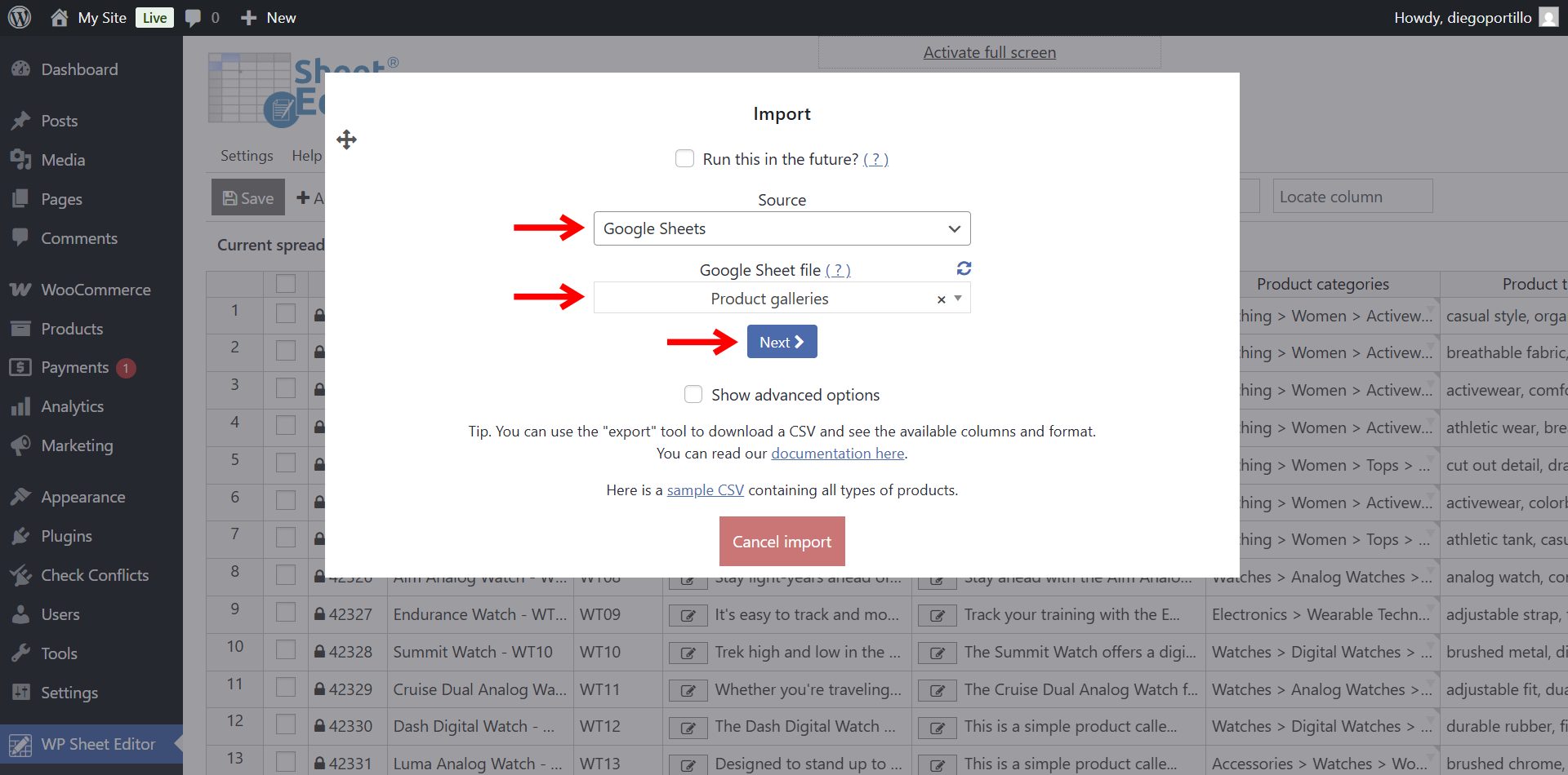 import-woocommerce-product-galleries-google-sheets