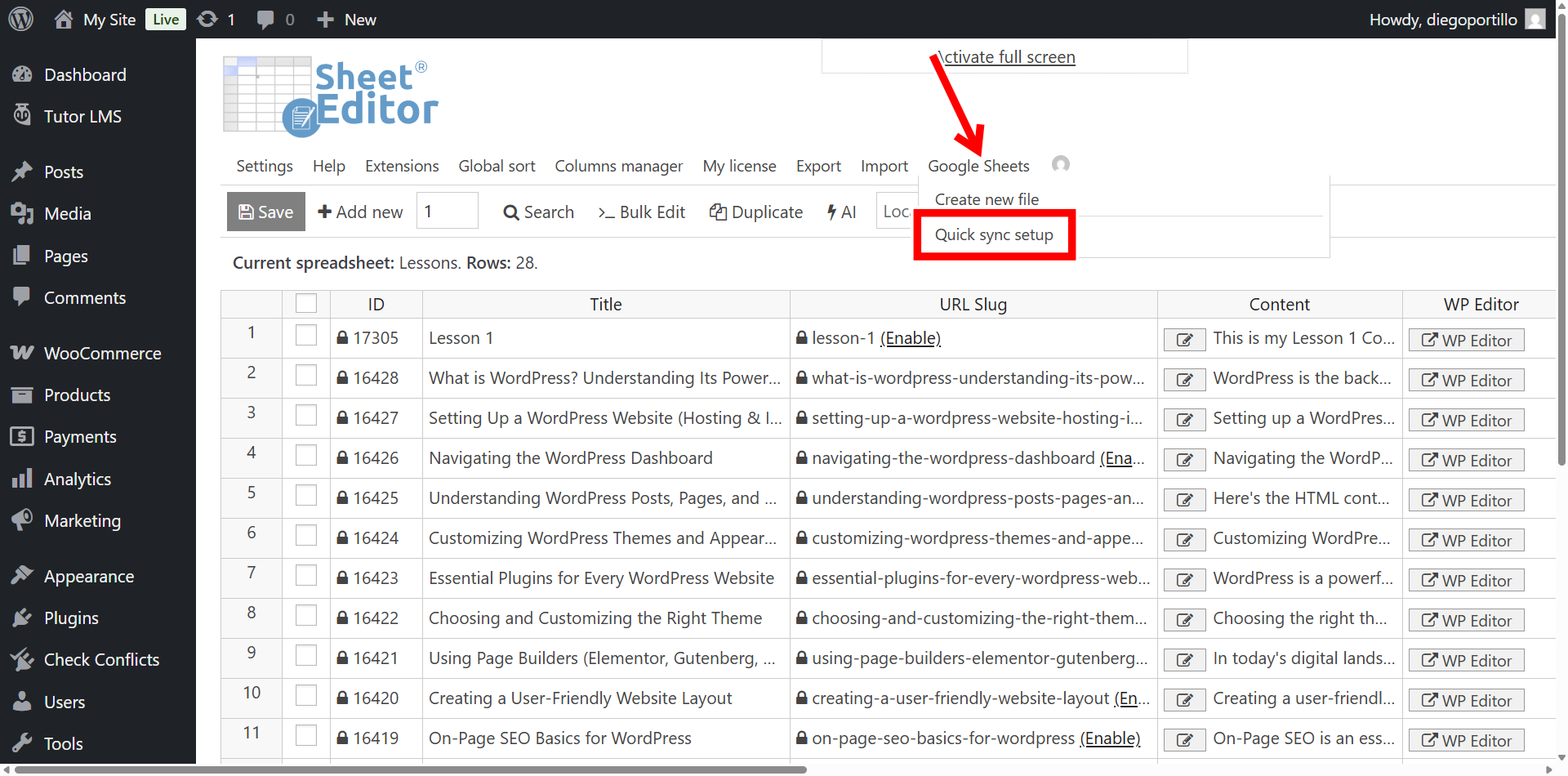 manage-tutor-lms-content-google-sheets