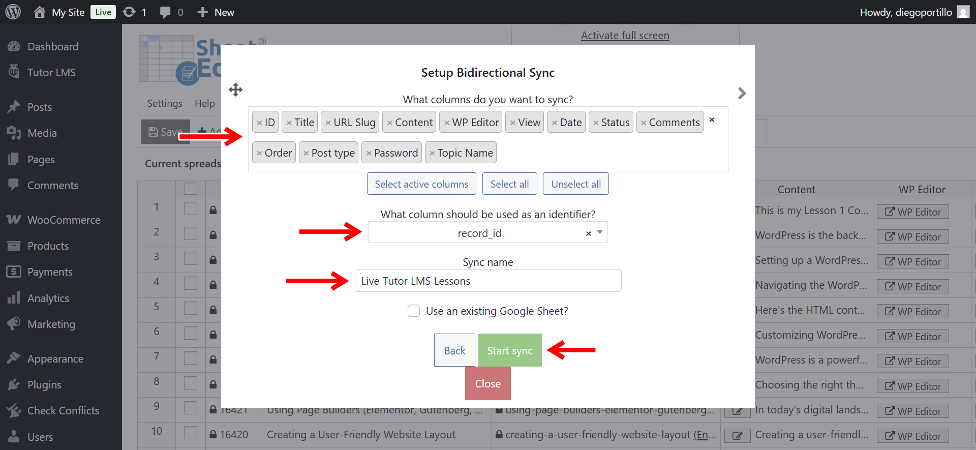 manage-tutor-lms-content-google-sheets