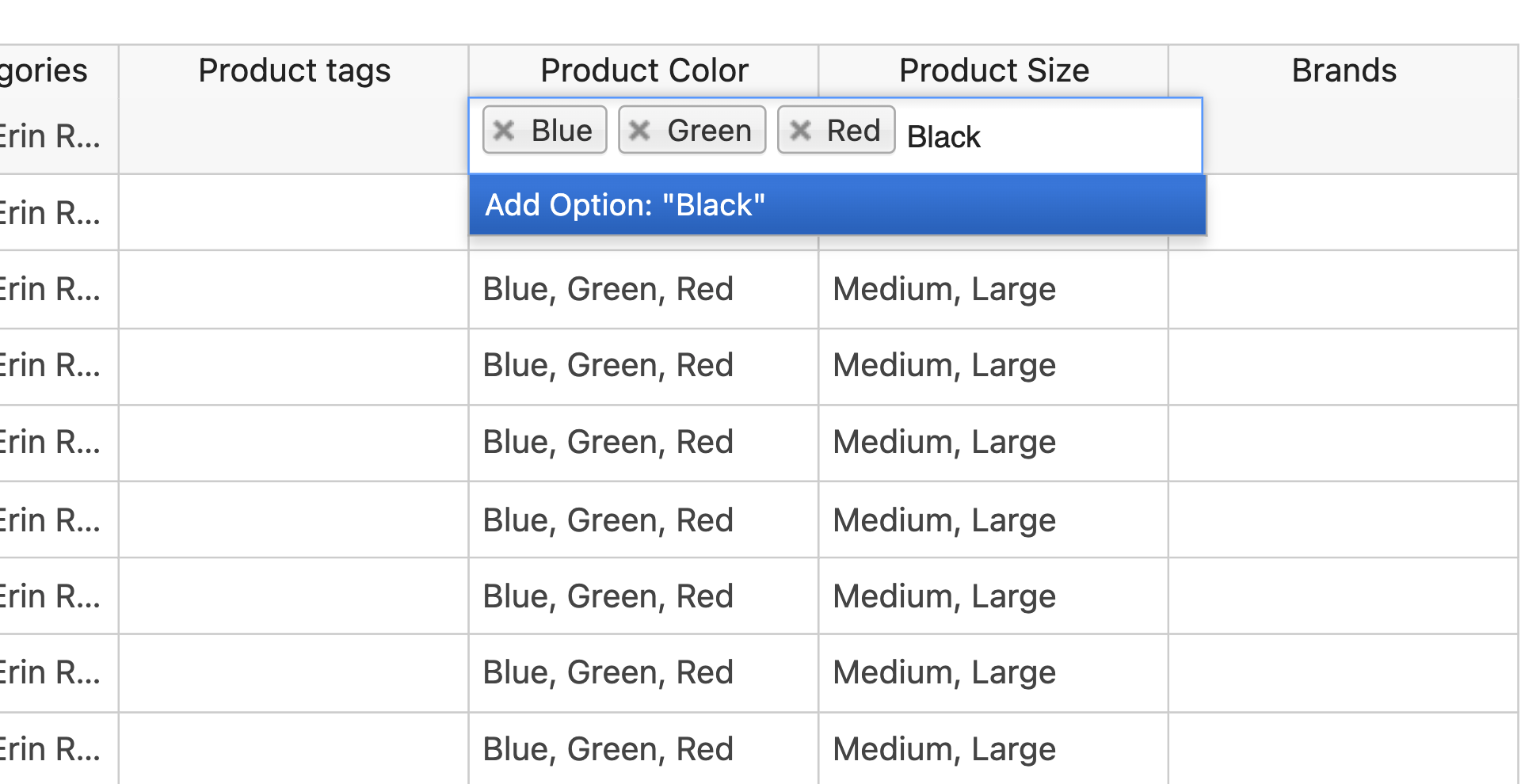 creating new attribute terms in wp sheet editor spreadsheet cells