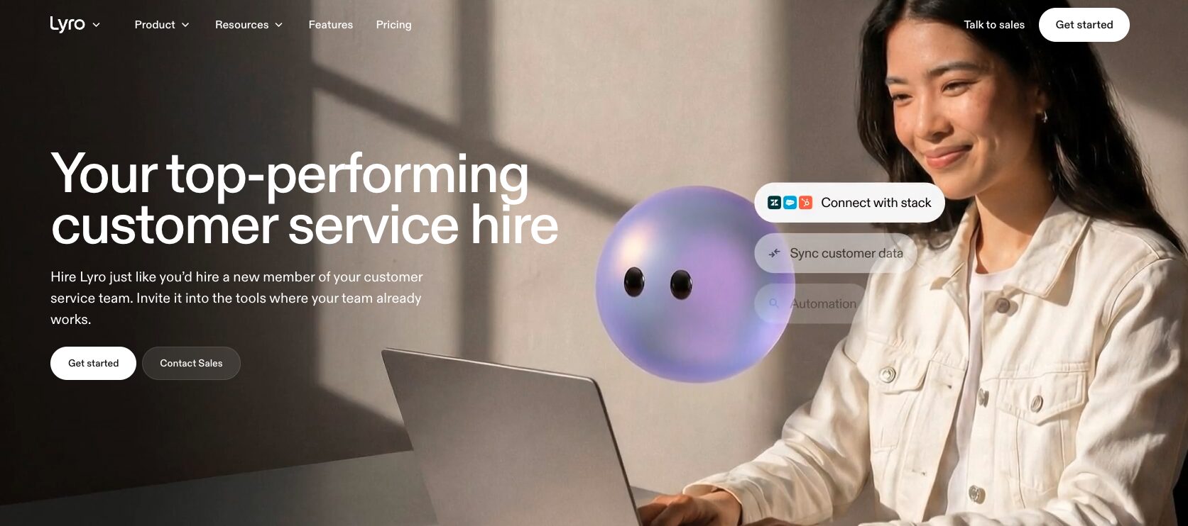 Lyro AI chat assistant integrated with a WooCommerce store catalog