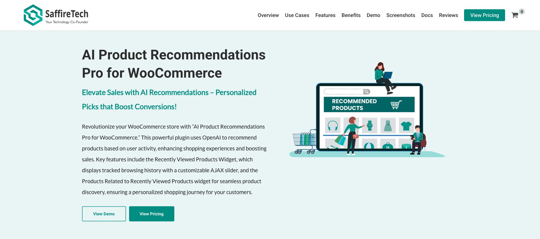 AI Product Recommendations Pro plugin dashboard for WooCommerce