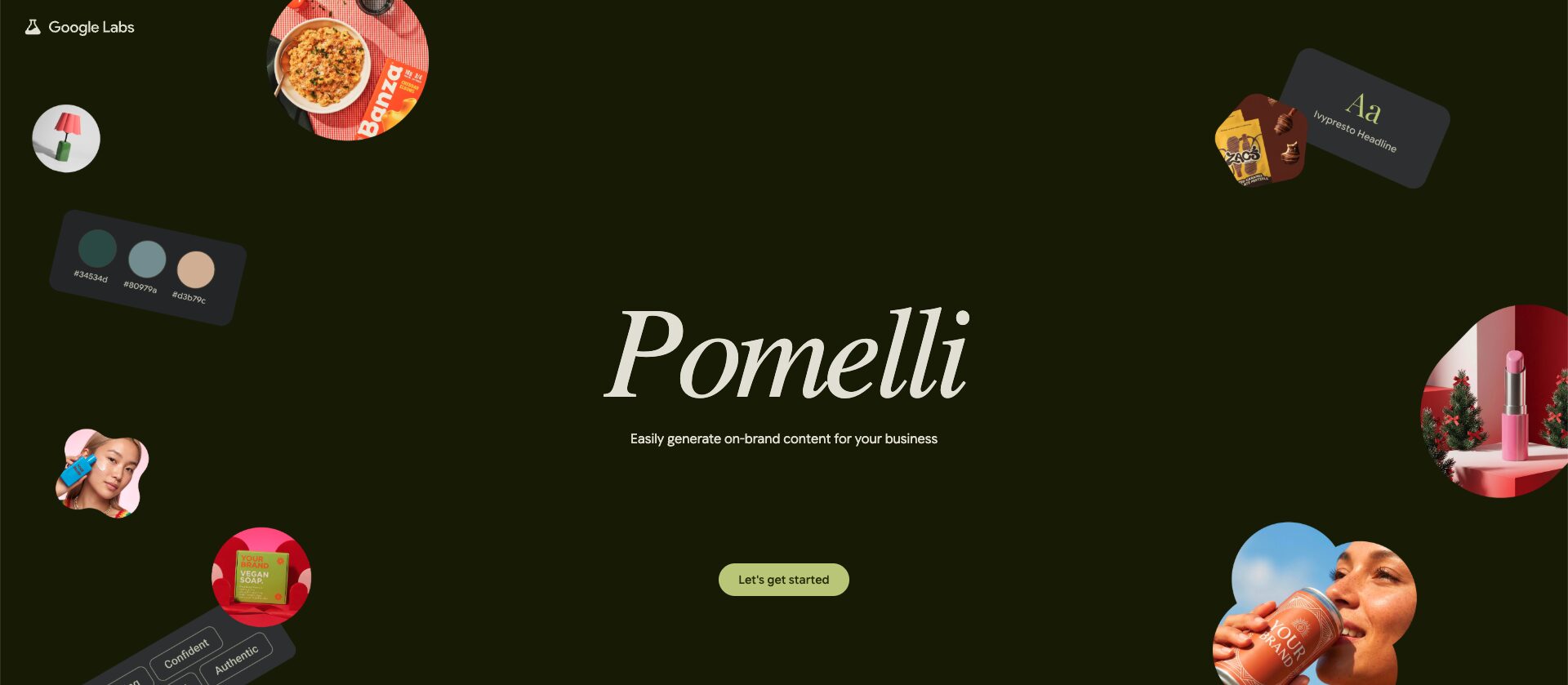 Google Pomelli AI tool generating brand assets for online stores