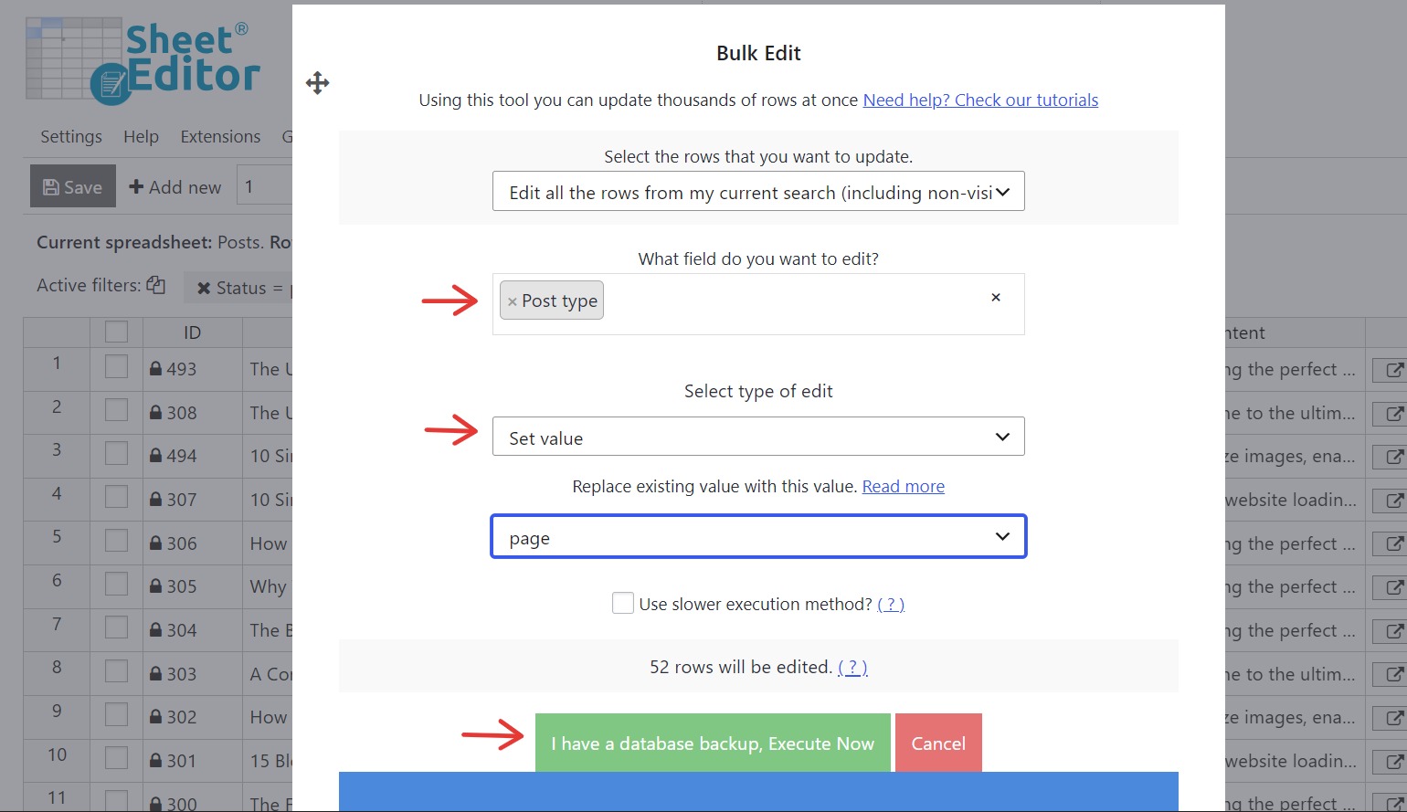 convert WordPress posts into pages in bulk